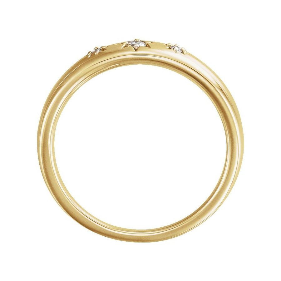 Natural Diamond Star Ring – 14K Gold + .05 CTW