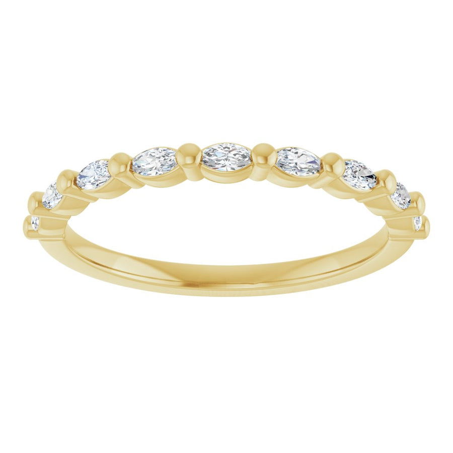 Marquise Diamond Anniversary Band 14K Solid Gold (1/5CTW)