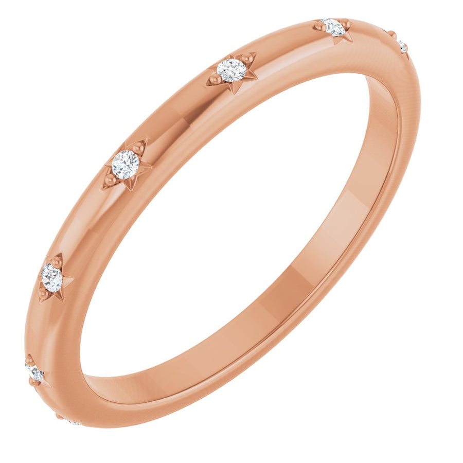 Celestial Diamond Eternity Band – 14K Solid Gold (0.05 CTW)