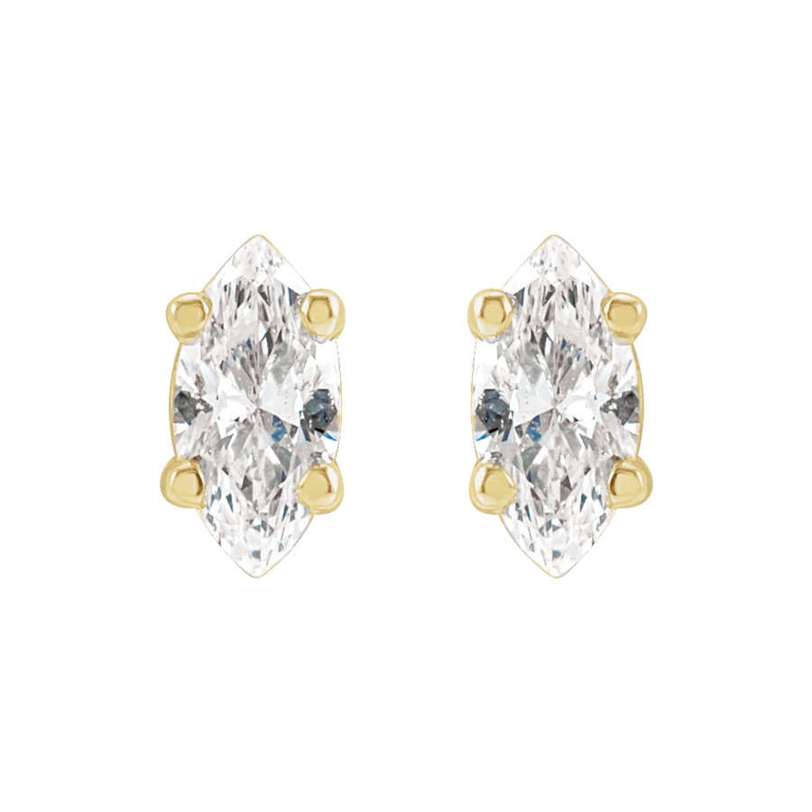 Marquise Diamond Studs (4 × 2 mm each • 0.125 CTW total)