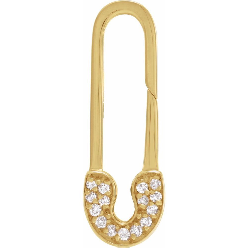 Diamond Hinged Charm Bail – 14K Yellow Gold (1/10 CTW)