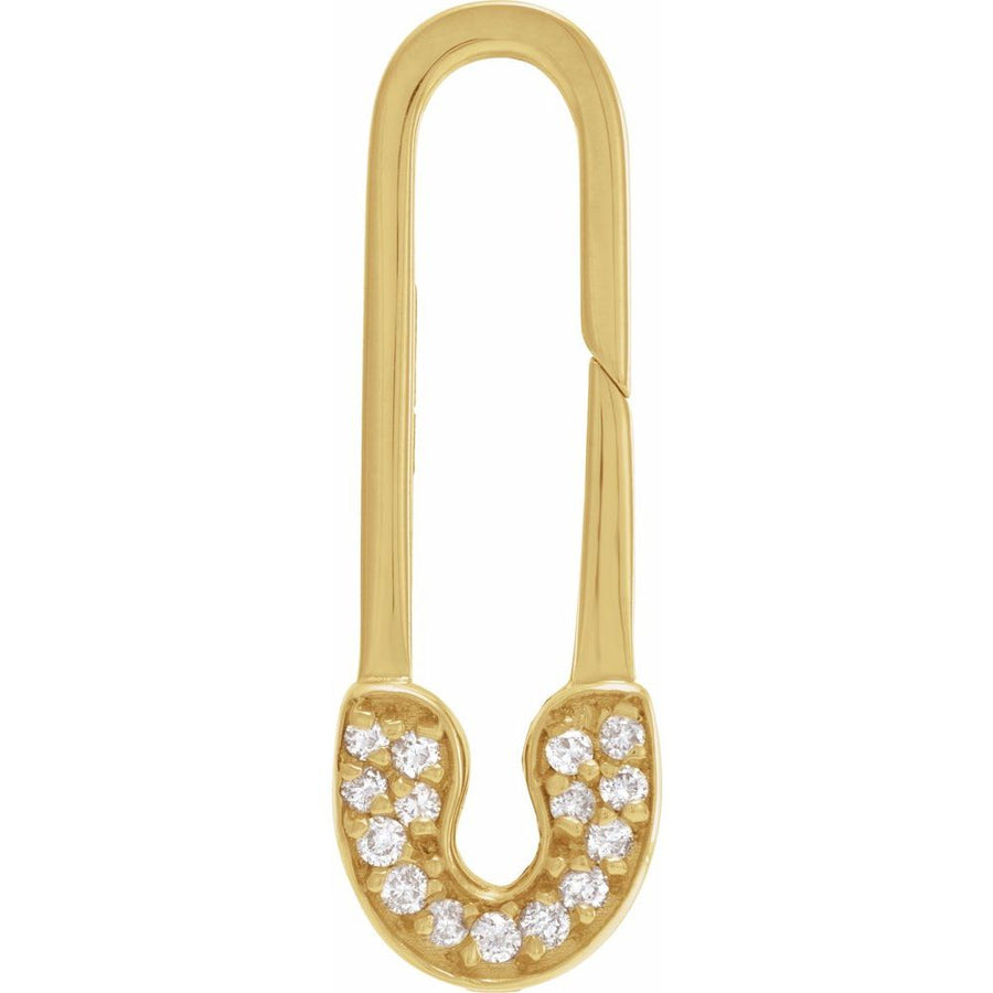 Diamond Hinged Charm Bail – 14K Yellow Gold (1/10 CTW)