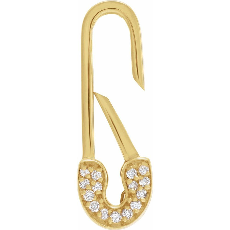 Diamond Hinged Charm Bail – 14K Yellow Gold (1/10 CTW)