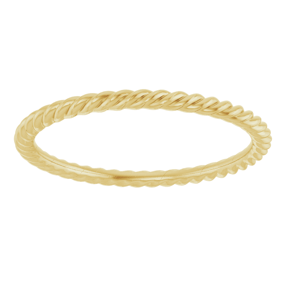 Twisted Rope Ring (1.3 mm) — 14K Solid Gold
