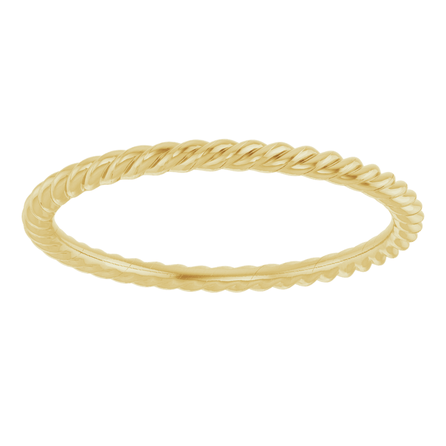 Twisted Rope Ring (1.3 mm) — 14K Solid Gold