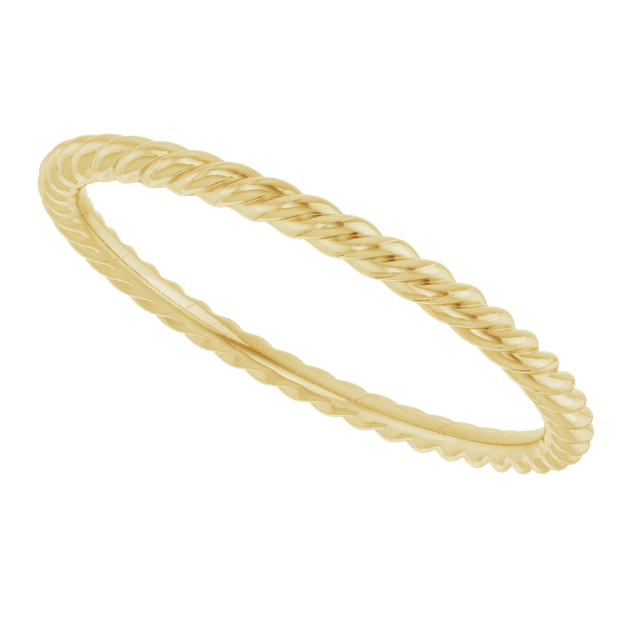 Twisted Rope Ring (1.3 mm) — 14K Solid Gold