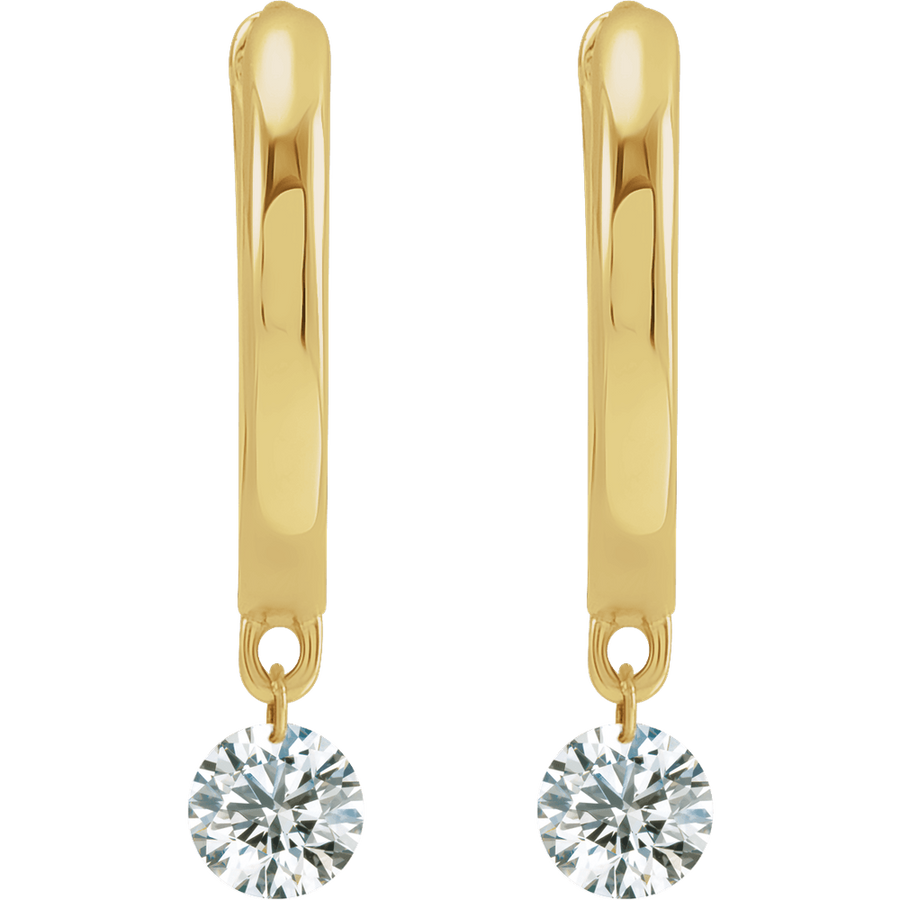 Diamond Hinged Hoop Earrings – 1/3 CTW