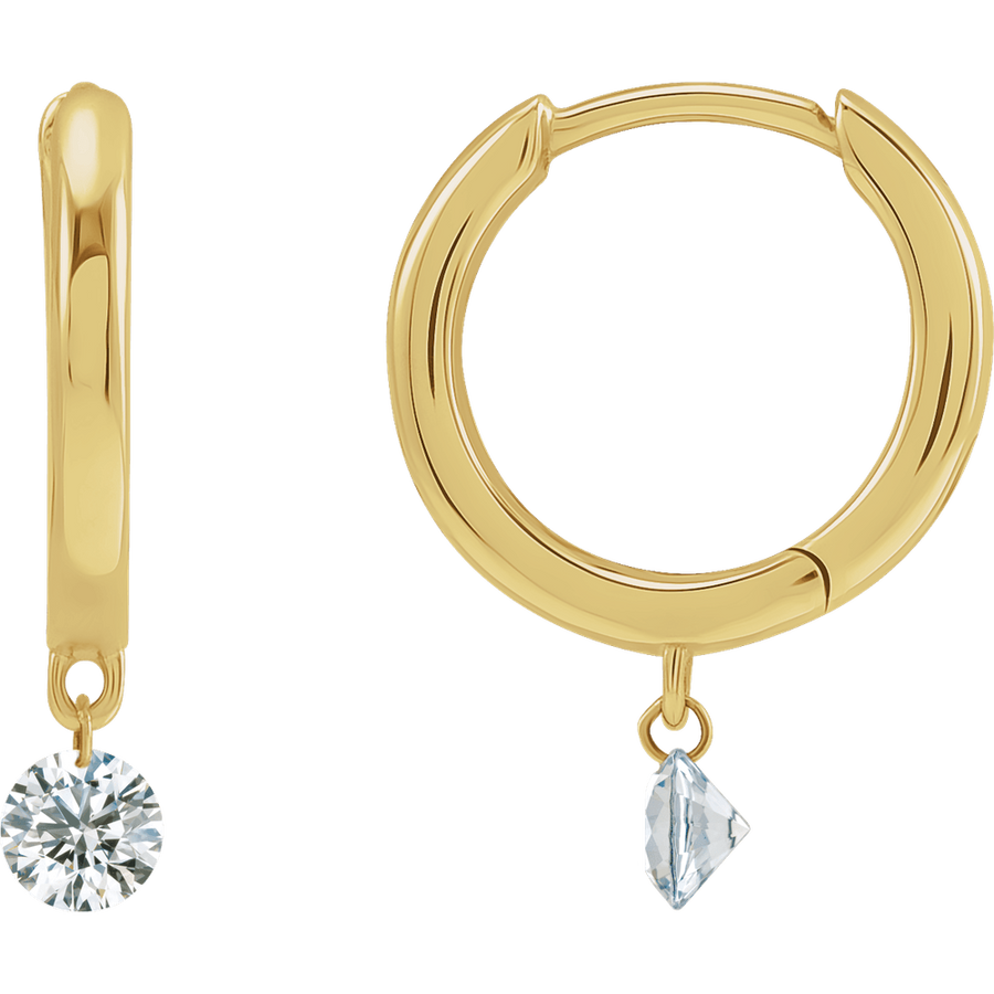 Diamond Hinged Hoop Earrings – 1/3 CTW