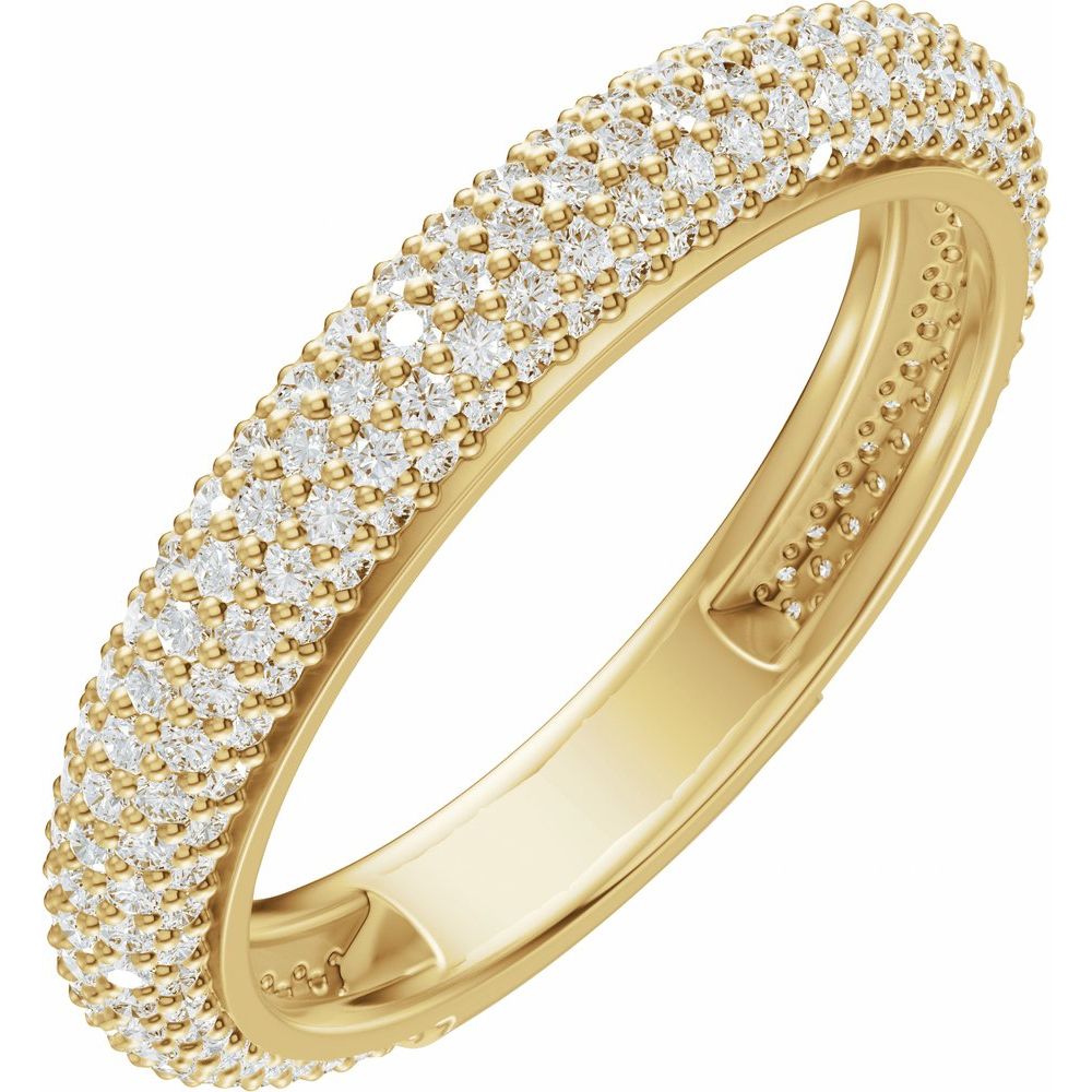 Pavé Diamond Anniversary Band 14K Solid Gold (9/10 CTW)
