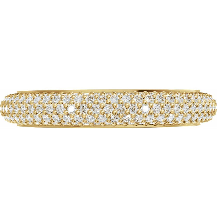 Pavé Diamond Anniversary Band 14K Solid Gold (9/10 CTW)