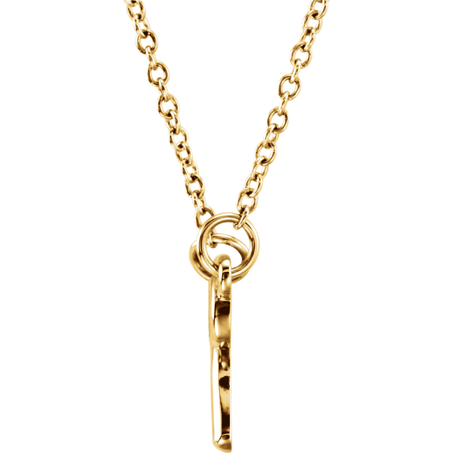 Tiny Knotted Bow Necklace - 14K Solid Gold