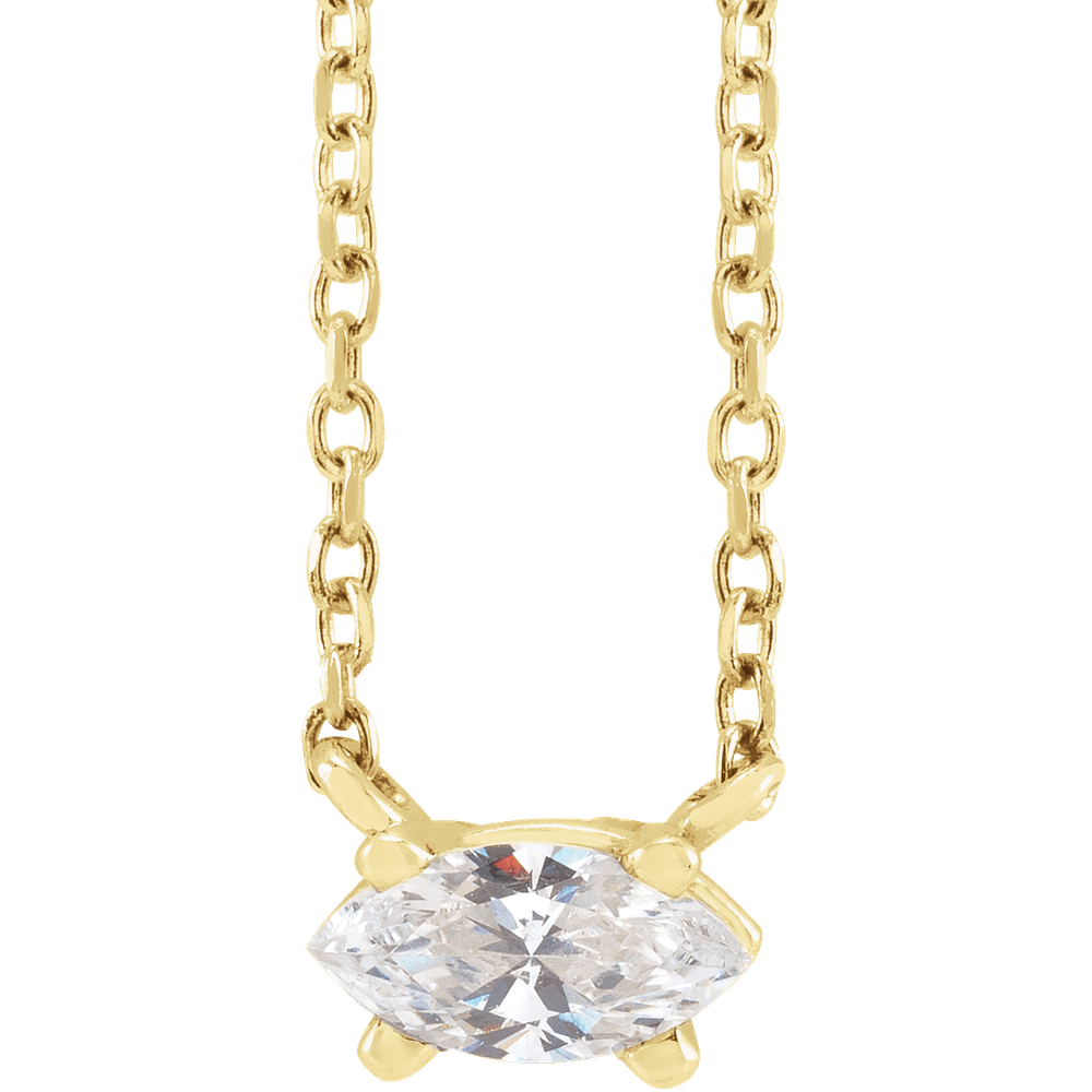 Marquise Diamond Necklace (6 × 3 mm • 0.25 CTW)