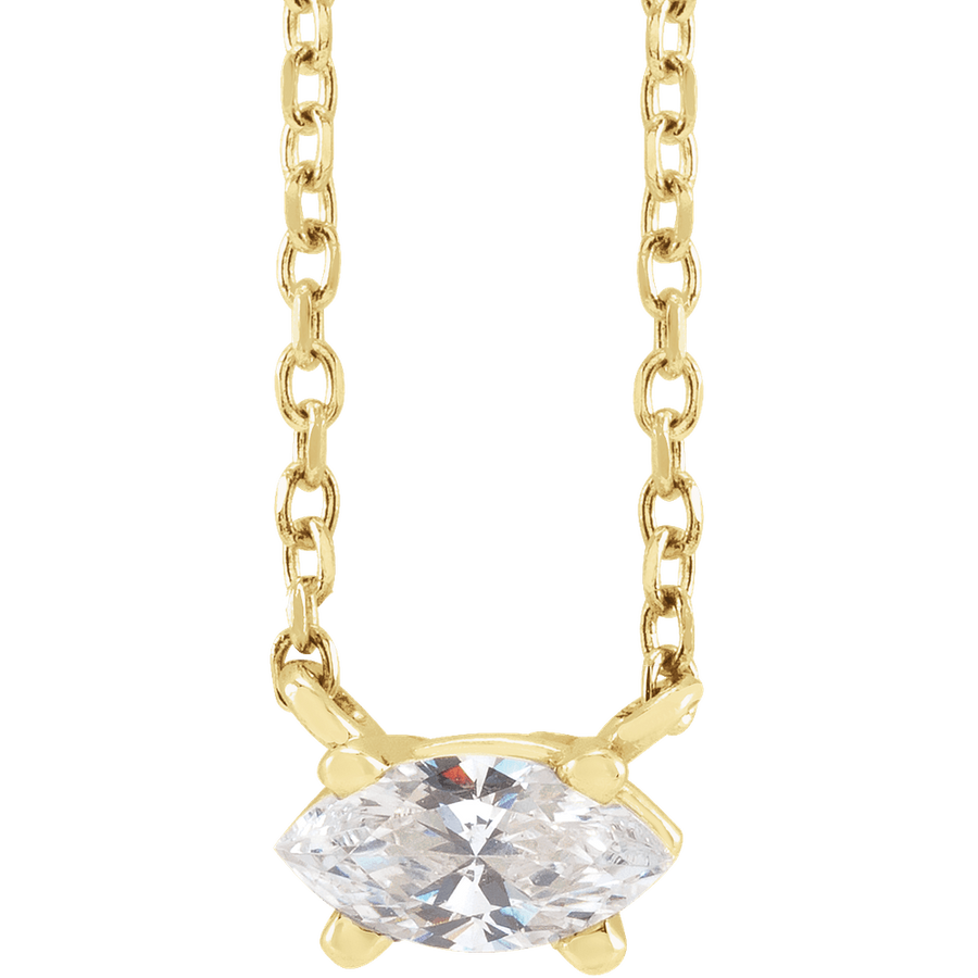 Marquise Diamond Necklace (6 × 3 mm • 0.25 CTW)