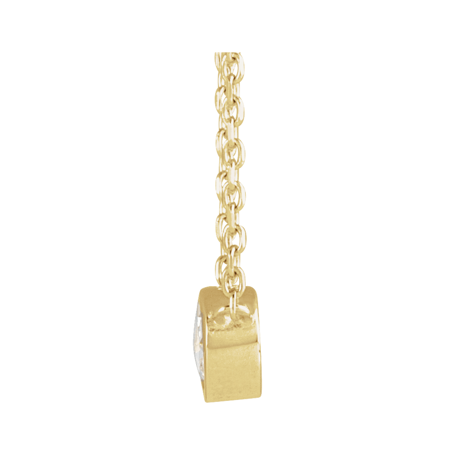 0.03 CTW Rose-Cut Diamond Bezel Necklace (18")