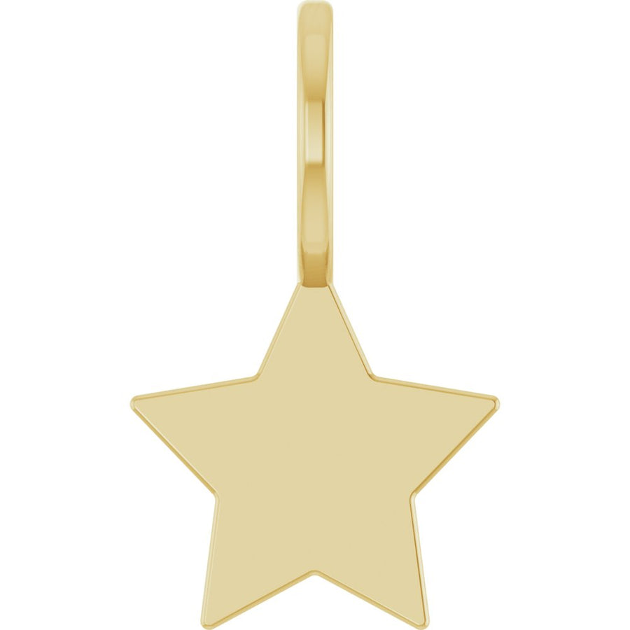 Engravable Star Charm – 10K & 14K Solid Gold