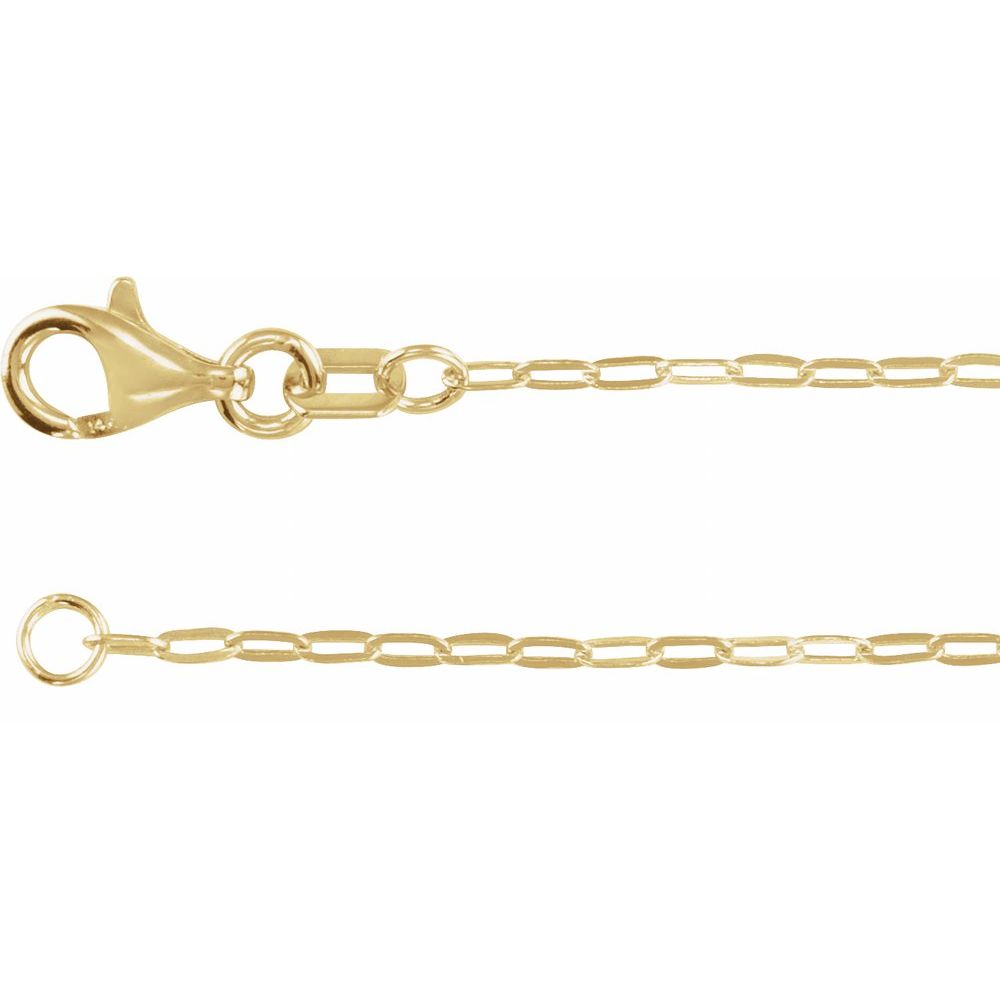 Paperclip Chain – 14K Solid Gold, 1.25mm