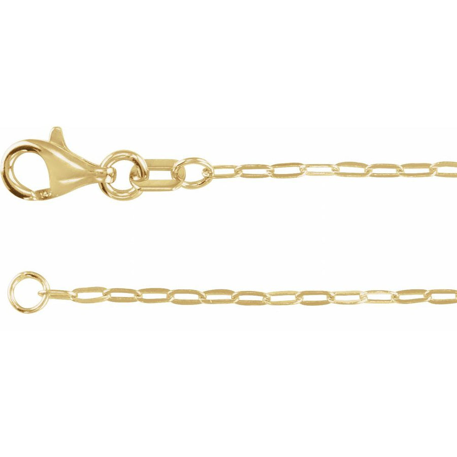 Paperclip Chain – 14K Solid Gold, 1.25mm