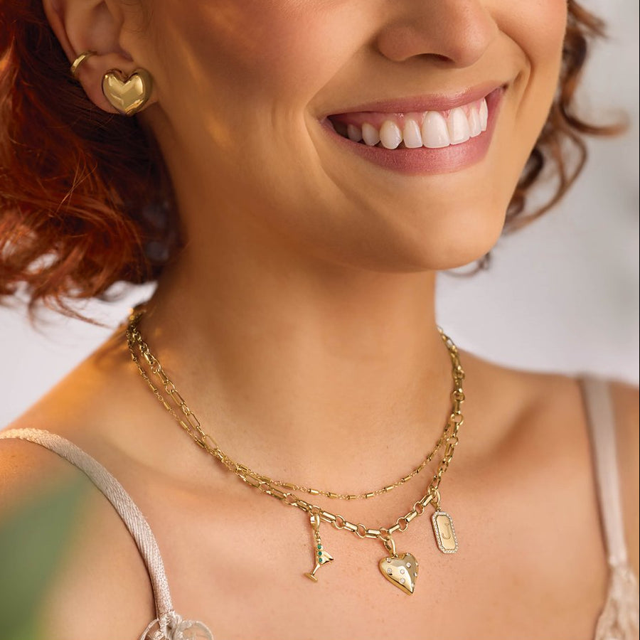 Satellite Bar Cable Chain- 14K Solid Gold